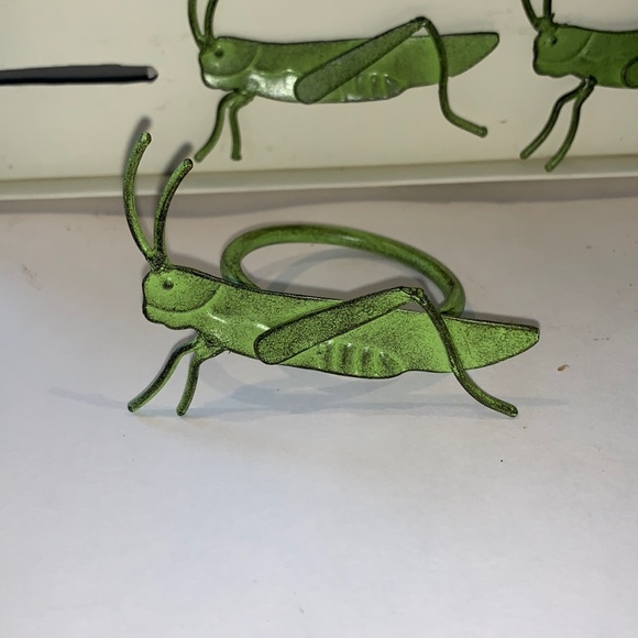Grasshopper, Napkin Rings NEW Pier 1 Imports Discontinued Stock - Picture 3 of 5